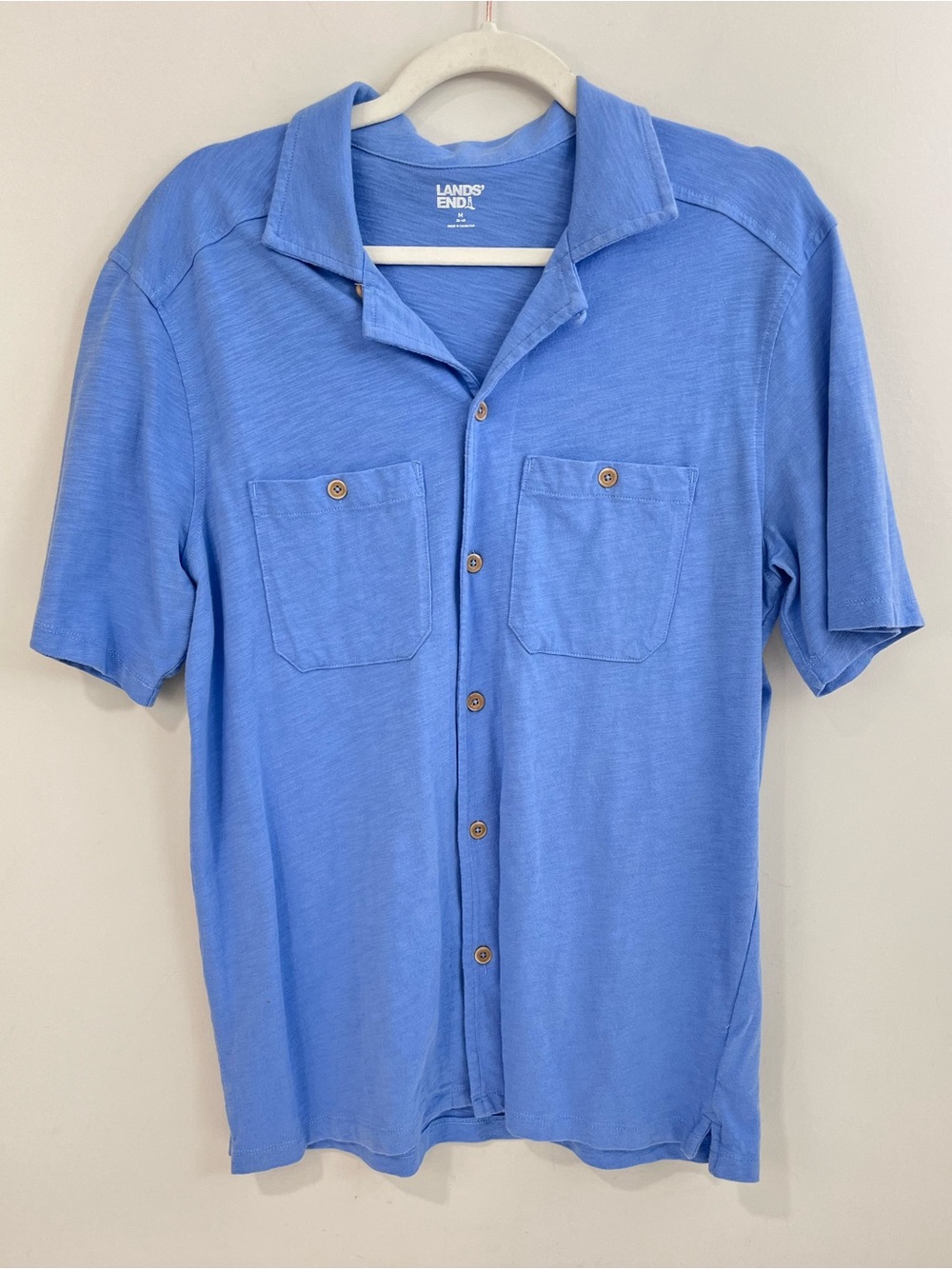 Lands’ End Button Up Camp Shirt Size Medium